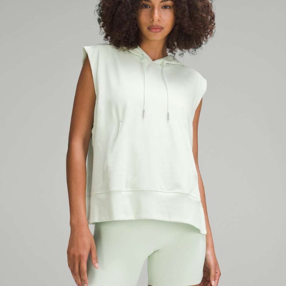 Lululemon French Terry Sleeveless Hoodie Kohlrabi Green - Picture 6 of 6